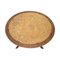 Round Rattan, Leather and Metal Table by Ramon Castellanos for Kalma, 1980s, Image 5