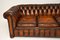 Victorian Style Deep Buttoned Leather Chesterfield Sofa, 1950s, Image 4