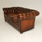 Victorian Style Deep Buttoned Leather Chesterfield Sofa, 1950s, Image 3