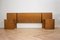 Mid-Century Walnut Headboard with Bedside Tables from Alfred Cox 1