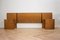 Mid-Century Walnut Headboard with Bedside Tables from Alfred Cox, Image 1