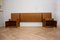 Mid-Century Walnut Headboard with Bedside Tables from Alfred Cox, Image 3