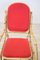 Vintage Bamboo Rocking Chair with Red Fabric, 1980s 8