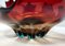 Mid-Century Red and Orange Murano Glass Bowl or Centerpiece, Italy, Image 11