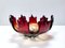 Mid-Century Red and Orange Murano Glass Bowl or Centerpiece, Italy 3