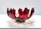 Mid-Century Red and Orange Murano Glass Bowl or Centerpiece, Italy 4