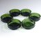 Green Glass Bowls from Nissen, Denmark, 1970s, Set of 6 4