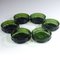 Green Glass Bowls from Nissen, Denmark, 1970s, Set of 6, Image 4