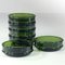 Green Glass Bowls from Nissen, Denmark, 1970s, Set of 6 2