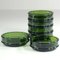 Green Glass Bowls from Nissen, Denmark, 1970s, Set of 6 3