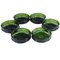 Green Glass Bowls from Nissen, Denmark, 1970s, Set of 6, Image 1