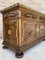 Mid-Century Carved Wooden Sideboard with 2 Drawers in Waist and Lower Door with Gilt Bronze Details 4