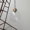 Mid-Century Glass and Brass Pendant Lamp, Image 2