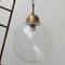 Mid-Century Glass and Brass Pendant Lamp 4