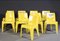 Mid-Century Yellow Chairs by Helmut Bätzner for Bofinger, Set of 9 1