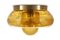 Large Amber Glass Wall & Ceiling Lamp from Doria Leuchten, 1970s 6