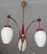 Mid-Century Italian Pendant Lamp with Opaline Glass, 1950s 3