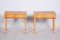 Ash Brown Bedside Tables, 1950s, Set of 2 2