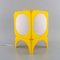 Lampe de Bureau Scandinave en Plastique Blanc et Jaune, 1970s 3