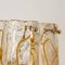 Lampadario a spirale in ottone e vetro ambrato di Doria, anni '70, Immagine 11