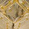Vergoldete Piramide Einbaulampen von Venini, Italien, 3er Set 6