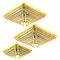 Vergoldete Piramide Einbaulampen von Venini, Italien, 3er Set 1