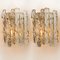 Ice Glass Wall Sconces with Brass Tone by J. T. Kalmar 3