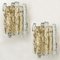 Ice Glass Wall Sconces with Brass Tone by J. T. Kalmar 7