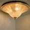 Flush Mount with Clear and Gold Brown Murano Glass from Barovier & Toso, Italy 7