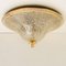 Flush Mount with Clear and Gold Brown Murano Glass from Barovier & Toso, Italy 5