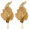 Gold and Murano Glass Wall Sconces from Barovier & Toso, Italy, Set of 2, Image 1