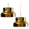 Golden Solid Brass Bumling by Anders Pehrson for Atelje Lantern, 1960s, Set of 2 1
