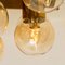 Lampade in ottone e vetro, anni '60, set di 3, Immagine 5
