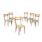 Beech Chairs, Italy, 1950s, Set of 6 1