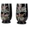 Black Opal Glass Jars with Hand-Painted Birds, France, 19th Century, Set of 2, Image 2