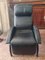 Black Leatherette Black Reclining Chair from GIOVANARDI, Italy, 1980s 2