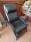 Black Leatherette Black Reclining Chair from GIOVANARDI, Italy, 1980s, Image 3