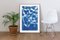 Falling Swirls with Organic Curvy Layers in Blue Tones, Handmade Cyanotype on Paper, 2021 2