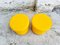 Poufs Mid-Century en Cuir Jaune, Italie, 1980s, Set de 2 8