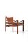 Rosewood & Leather Sirocco Armchair by Arne Norell, 1960s 7