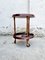 Carrello bar rotondo Mid-Century in teak, Scandinavia, anni '50, Immagine 2