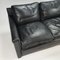 Mid-Century Scandinavian Black Leather 3-Seater Sofa, 1950s 6