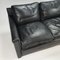 Mid-Century Scandinavian Black Leather 3-Seater Sofa, 1950s, Image 6
