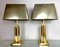 Regency Brass Skyscraper Table Lamps from Herda Amsterdam, 1970s, Set of 2 2