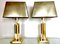 Regency Brass Skyscraper Table Lamps from Herda Amsterdam, 1970s, Set of 2, Image 1