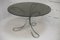 Space Age Table in Polished Steel with Round Smoked Glass Top, France, 1970s 1