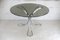 Space Age Table in Polished Steel with Round Smoked Glass Top, France, 1970s 4