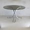Space Age Table in Polished Steel with Round Smoked Glass Top, France, 1970s 24