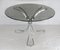 Space Age Table in Polished Steel with Round Smoked Glass Top, France, 1970s 33