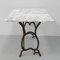 Garden Table with Cast Iron Frame and Marble Top 2